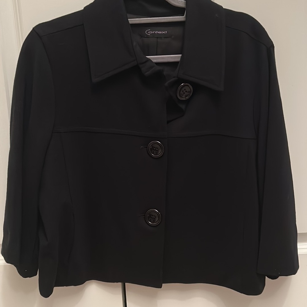 Context Black Short Jacket - Three Large Buttons.… - image 7